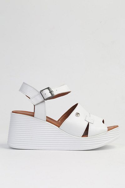 Pierre Cardin ® |   Pc-7061 White-Women's Wedge Heel Shoes