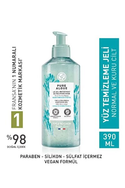 Yves Rocher Yüz Yıkama Jeli-Detoks Etkili, Nemlendirici ve Canlandırıcı - Prebiyotik 390 ml