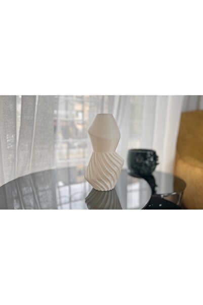 Limon 3D Desing Vasă albă în stil nordic, simetrică și cu modele