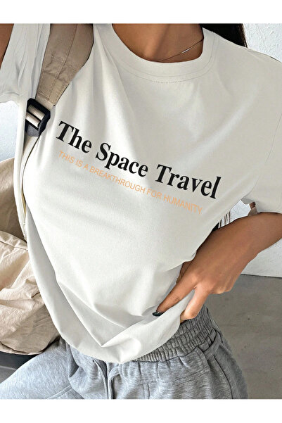 ALİKA Γυναικείο T-Shirt White The Space Oversize
