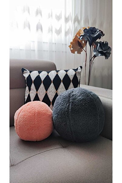 oneplise وسادة رمي كبيرة أنثراسايت / سمك السلمون الصغير 2 قطعة / وسادة - 42 س...