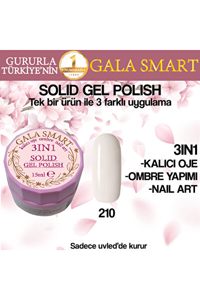 gala smart SOLİD GEL POLISH 15 ML [3İN1 KALICI OJE] NO:210