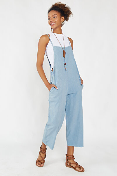 Hopoi Γυναικεία Baby Blue Ζαρτιέρες Τσέπης Hop669