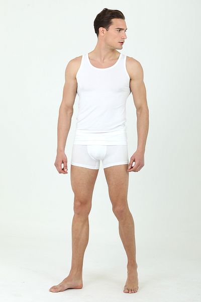 D'S Damat DS Groom Boxer Tank Top Σετ ΛΕΥΚΟ
