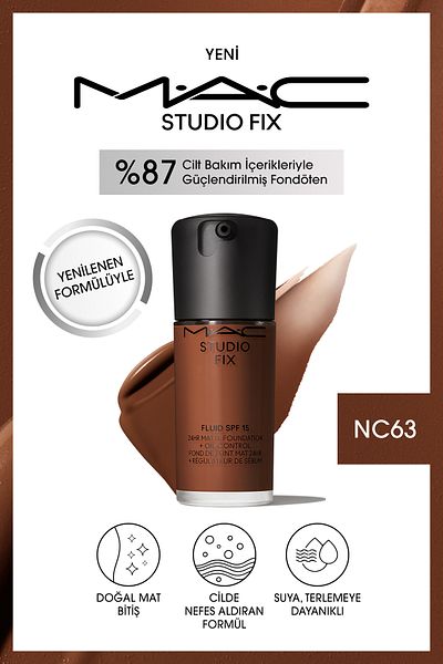 M.A.C Studio Fix Fluid Spf 15 Mat Foundation-Nc63 30 ml