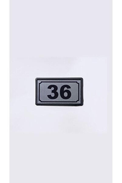 Temiz İş Elektronik Yapışkanlı Kapı Numarası Orta Boy Alüminyum 36 No