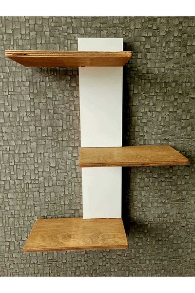 kozawoodart Natural Wood Multi Shelf Decorative Wall Shelf
