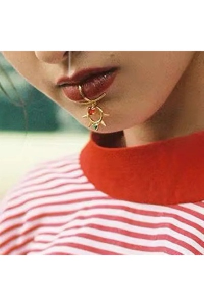 Bylin Takı Keoks Spayk Dudak Piercing (sıkıştırma)