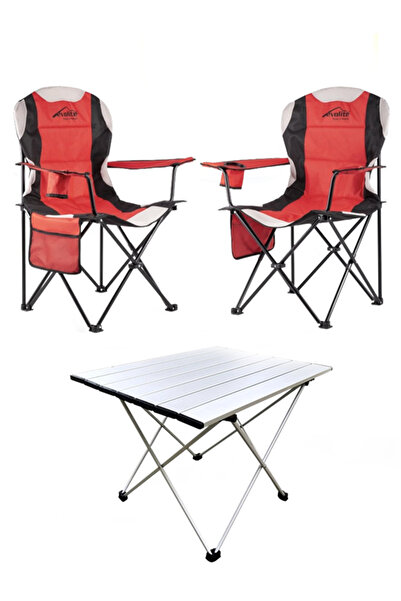 gaman Dayanıklı Evolite Kamp Sandalyesi 2 Sandalye 1 Masası Set Katlanabilir ...