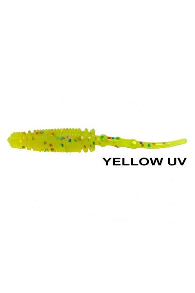 RYUJI Rock Worm 4cm Kokulu Silikon Yem [12 Adet] Yellow Glow