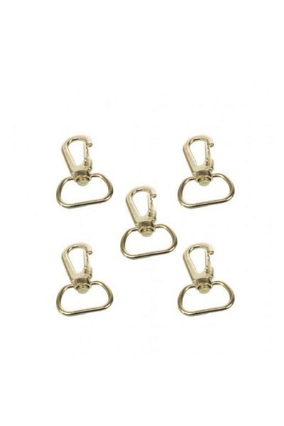Aker Hediyelik 30 Pieces Gold Macrame Keychain Apparatus - Wire Hook, Lobster Ring