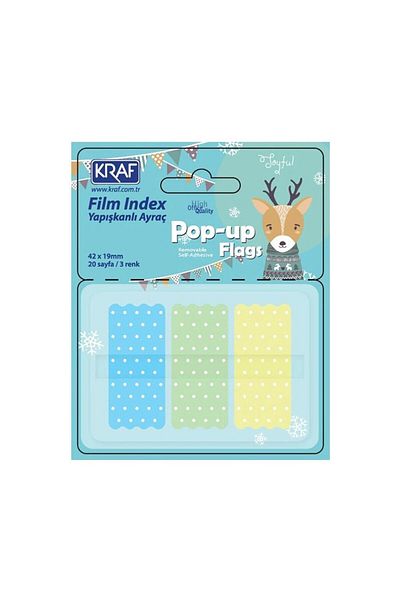 karinabest Pop-Up Adhesive Transparent Film Index Polka Dot 3 Colors x 20 Sheets 42x19mm