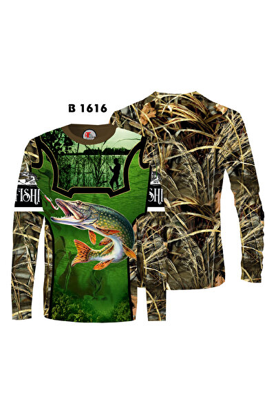 HT Outdoor turna balık desenli uzunkol t-şhort modelimiz.