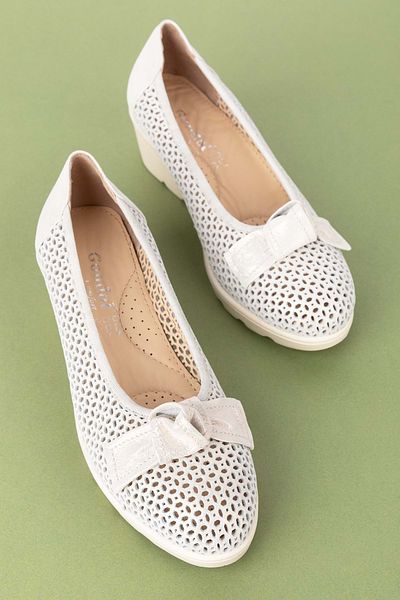 Gondol Pantofi de damă din piele naturală cu toc pană, comozi, eleganti, pentru mama Ell.6189
