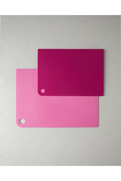 English Home لوح تقطيع بلاستيك مكون من قطعتين باللون الوردي
