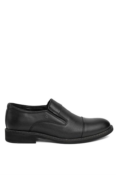 Ayakkabı Fuarı Elit 24YNbl4017C Ανδρικά Παπούτσια Classic από γνήσιο δέρμα Μαύρα