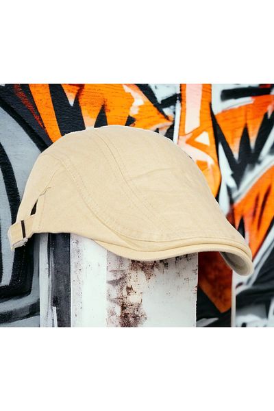 Shopiolog 100% Linen Fabric Summer Sports Model London Men's Cap