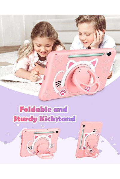 m.tk moveteck Pink Universe Painting S9 Fe 10.9's Compatible Case Fun Child Case with Hanging Stand