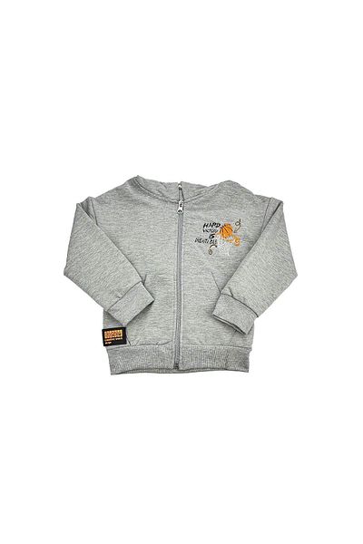 Alg Life Kids First Basketball Hooded Cotton Baby Boy Cardigan Gray