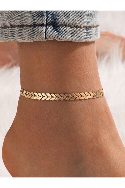 aksesuaris Gold Chain Anklet