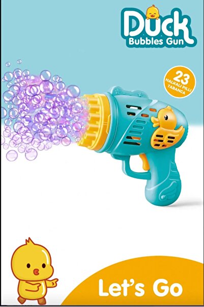 Shem BALONCUK KÖPÜK TABANCASI LİKİTLİ PİLLİ 23 DELİKLİ KÖPÜK BALONCUK MAKİNESİ BUBBLE GUN