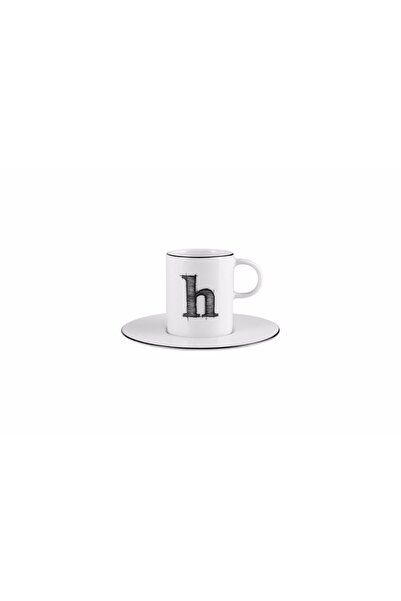 Porland Letter (H) Coffee Cup with Saucer 85cc 04a P021897