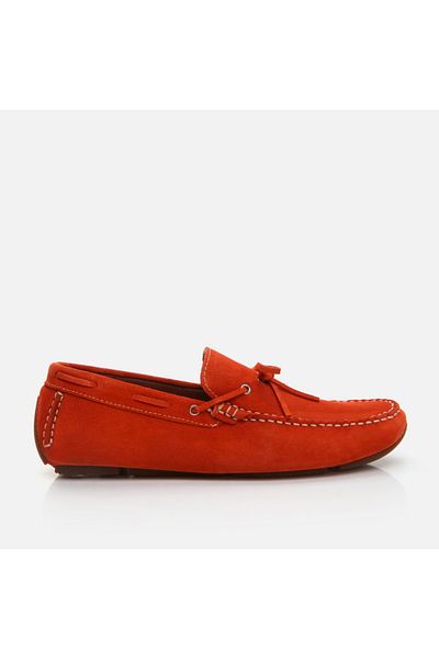 Hotiç Ανδρικό Loafer από γνήσιο δέρμα πορτοκαλί