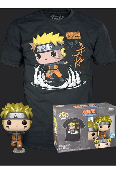 Funko Naruto: Shippuden - Naruto Running Metallic Pop!Vinyl Figure & T-Shirt Box Set XL Figure