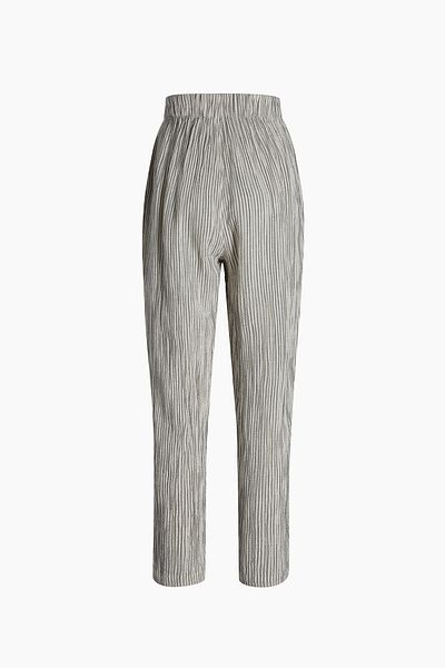 İKİKIZ Striped Crinkle Slouchy Pants