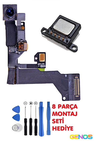 Iphone 6s Compatible Inner Headphone Handset Top Speaker + Front Camera Sensor Film Microphone Flexi+Mounting Set