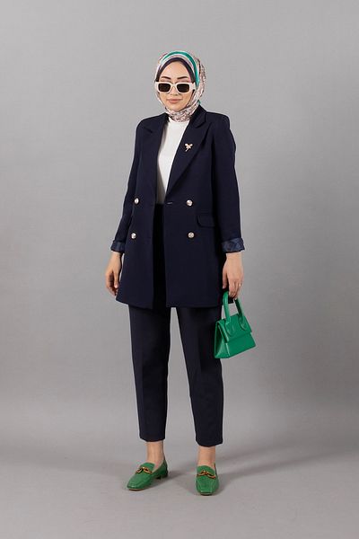 Stilife Arel Blazer Jacket Navy Blue