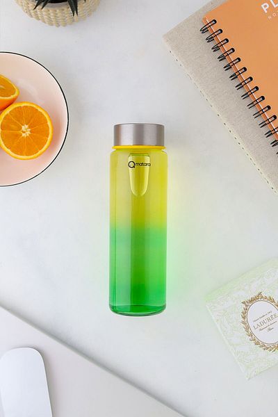 Qmatara Premium Mixed Lime Glass Flask - 550Cc