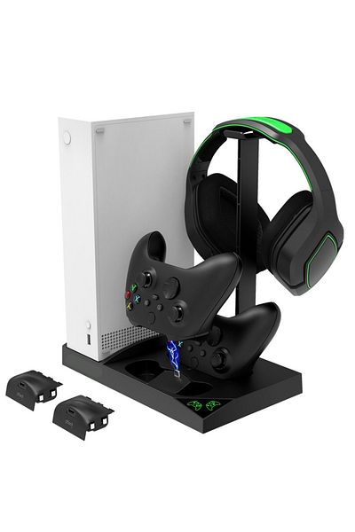 xbox Series S Cooler Stand with Fan and Indicator 2 Pieces 1400 Mah Battery 4in1