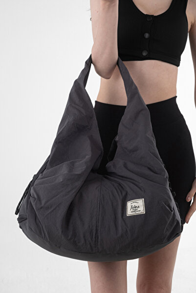 ICONE BAG Αθλητική τσάντα ώμου με φερμουάρ Grey Icone - Yoga and Fitness Gym