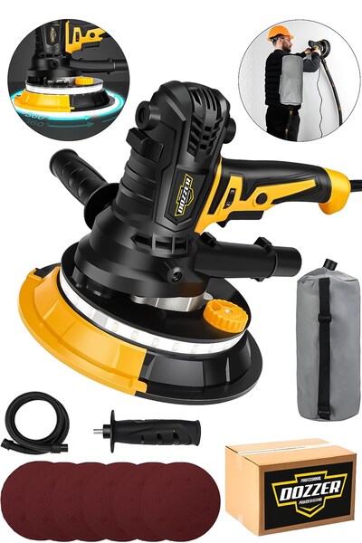 Genel Markalar YLQ Alman 3000 Watt Vakumlu Toz Torbalı Hortumlu El Tipi Alçıpan Duvar Zımparalama Makinesi