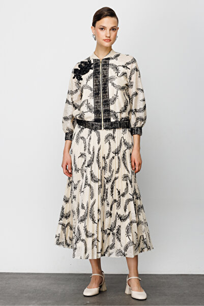 Nefeli Tül Dantel Detay Pilise Etekli Takım