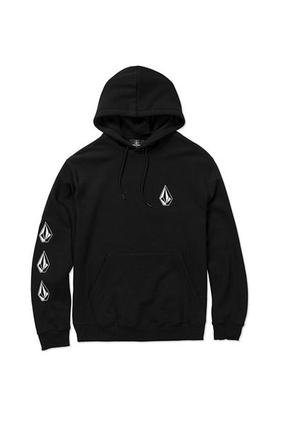 Volcom قميص من النوع الثقيل من Iconic Stone Po Blk