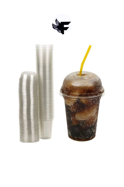 FİGANLAR Kalın ve Net Şeffaf Pet Plastik Milkshake Atom Limonata Bardak 100 A...
