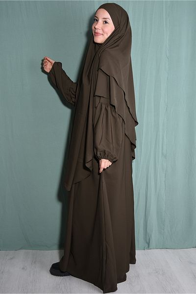 Ns nowascarf Medina Silk Hira Dress Shawl Suit Khaki