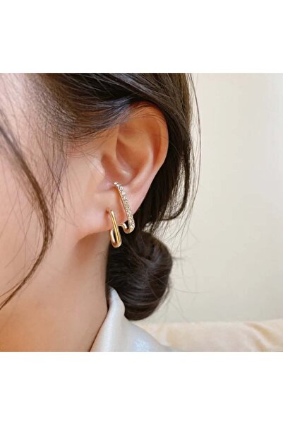 toptanhanem Şık ve Modern Tasarımlı Antialerjik Çelik Küpe