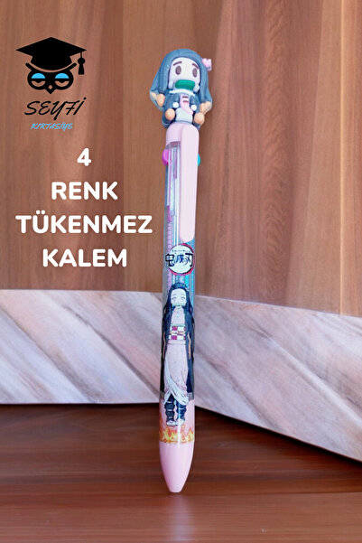 SEYFİKİRTASİYE 4 ألوان قلم حبر جاف نماذج أنيمي 1 قطعة