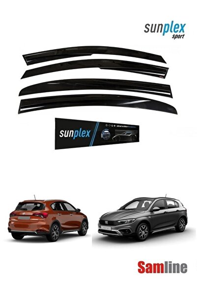 SUNPLEX Fiat Egea Cross (2021-2024) Uyumlu Cam Rüzgarlığı 4'lü Set