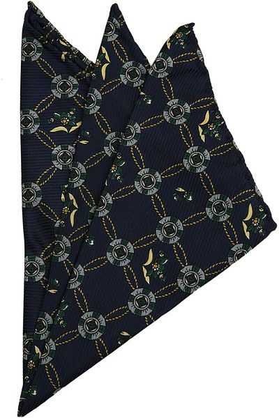 Store Navy Blue Men's Silk Handkerchief - Motif Printed, SPS262 KRVT8690002221638