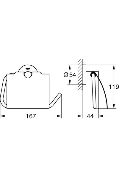 Grohe Essentials Toilet Paper Holder with Cover Brushed Warm Sunset - 40367dl1