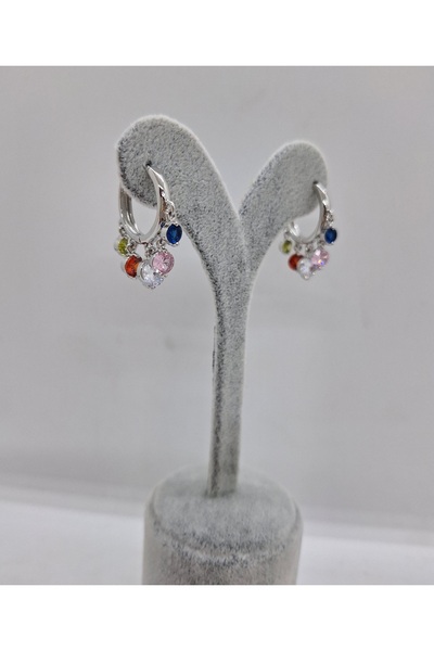 stainles steel ÇELİK RENKLİ TAŞLI SHAKIRA KÜPE