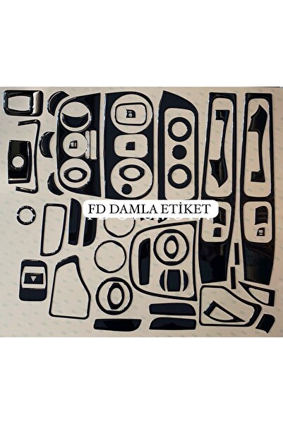FD OTOMOTİV مجموعة فيات فيورينو كاملة من طلاء الماهوجني باللون الأسود البيانو