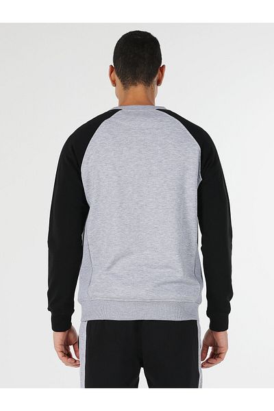 Colin's Slim Fit Printed Gray Men's Sweatshirt Cl 1061707