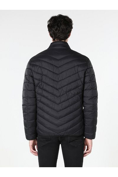 Colin's Slim Fit Men's Black Jacket with Puffer Pockets Cl 1062510