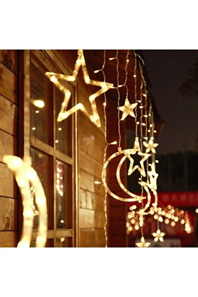 goldixpir Dekor Ramazan Süsleme Işığı Gün Işığı Yıldız Perde Led Işık Yıldız ...