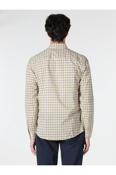 Colin's Жълта мъжка риза с дълъг ръкав Slim Fit - CL1062820